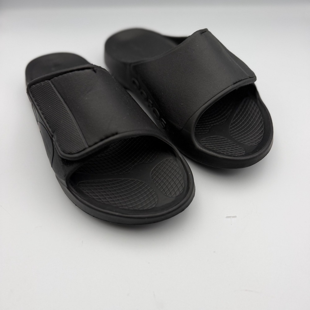 OOFOS OOahh Sport Flex Black Recovery Sandals Slides Mens 7 Womens 9 EU 40